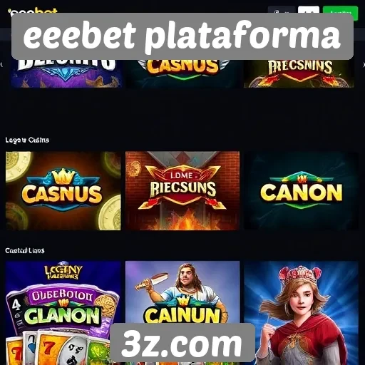 Variedade de jogos disponíveis na eeebet plataforma